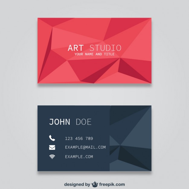 Polygonal business card templates  Vector | Free Download