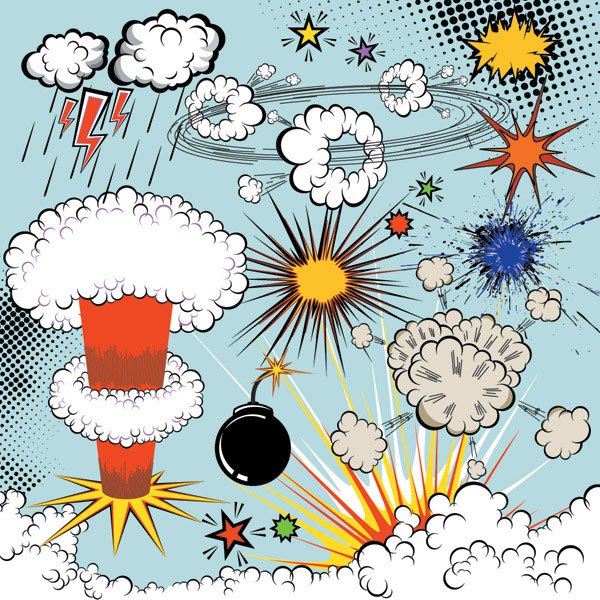 Practical comic element vector material