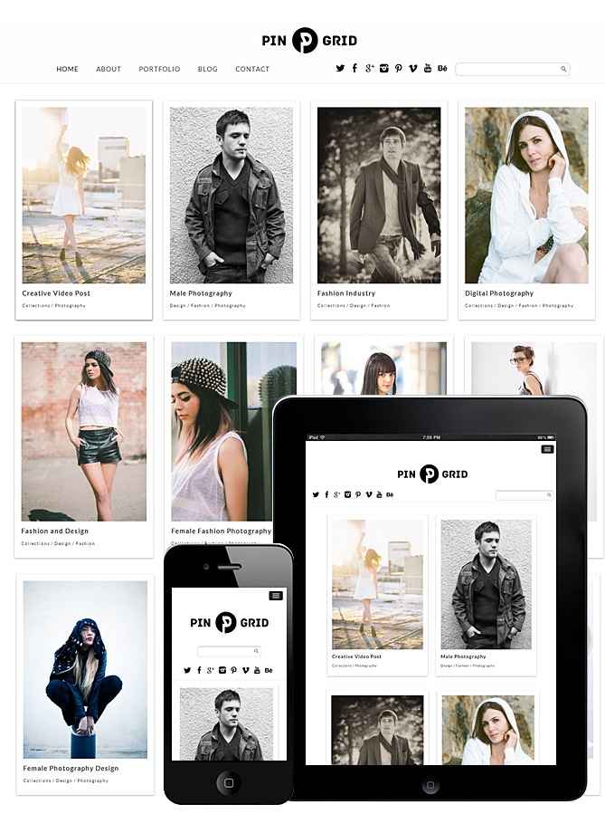 Pin Grid Theme Responsive
