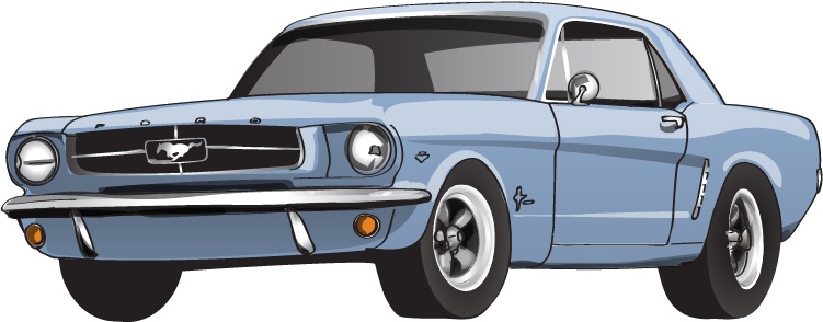 Red vintage car vector material 06