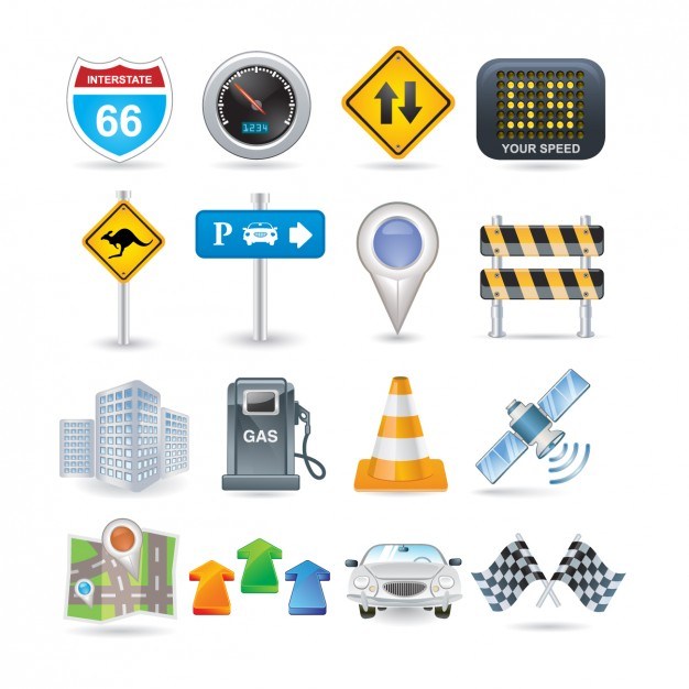 Road Icon Set  Vector | Free Download
