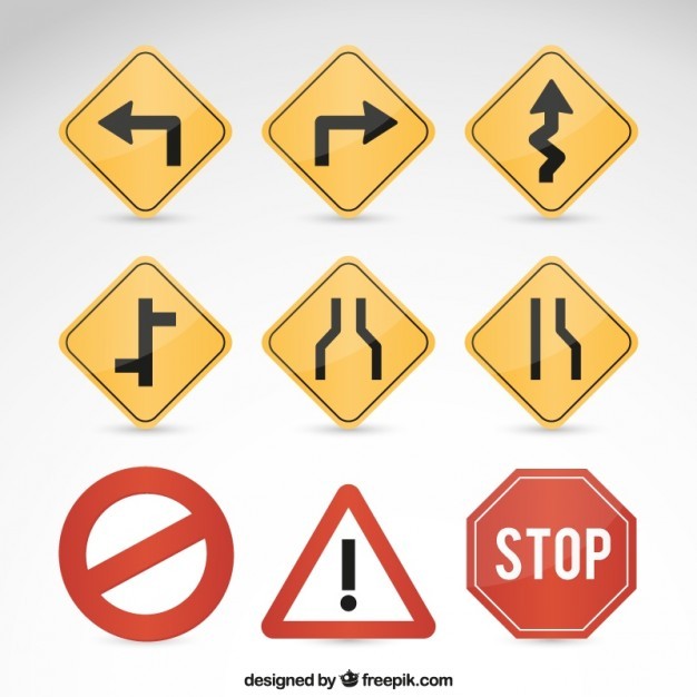 Road signs  Vector | Free Download