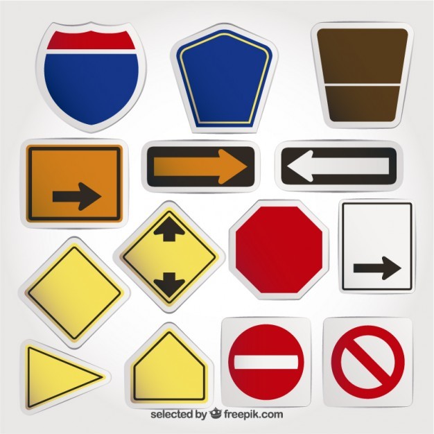 Road signs  Vector | Free Download