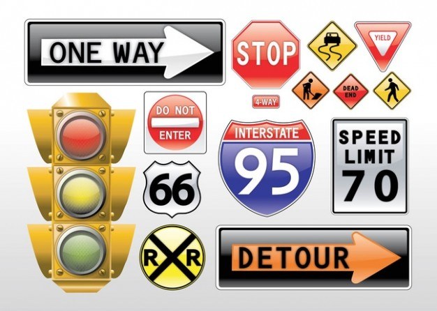 Road Signs Vectors  Vector | Free Download