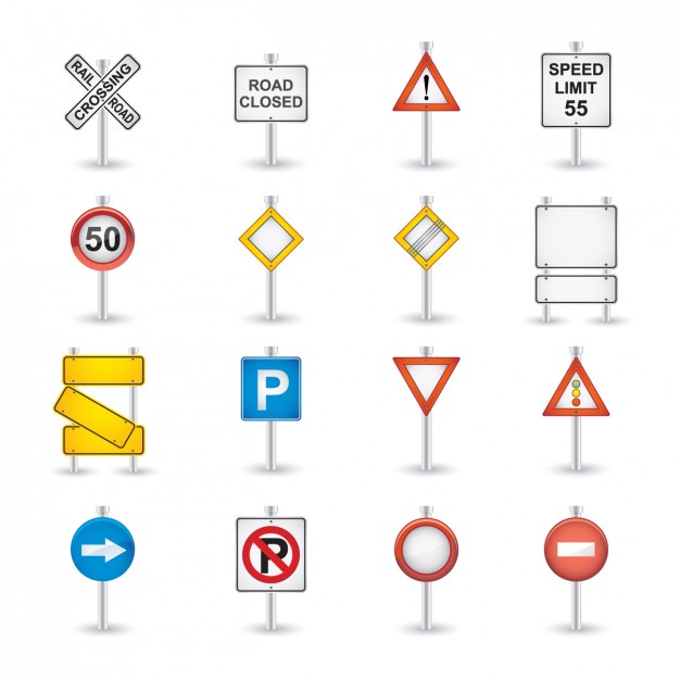 Road Sings Icon Collection  Vector | Free Download