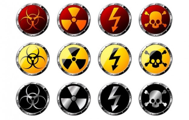 Round Radiation Warning  Vector | Free Download