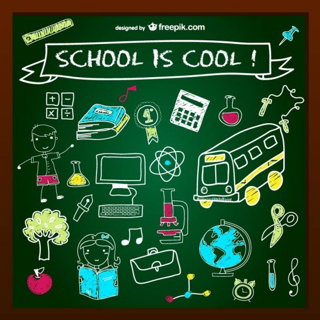 School is cool chalkboard design