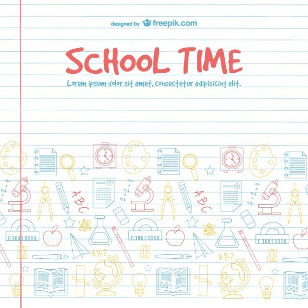 School time vector design