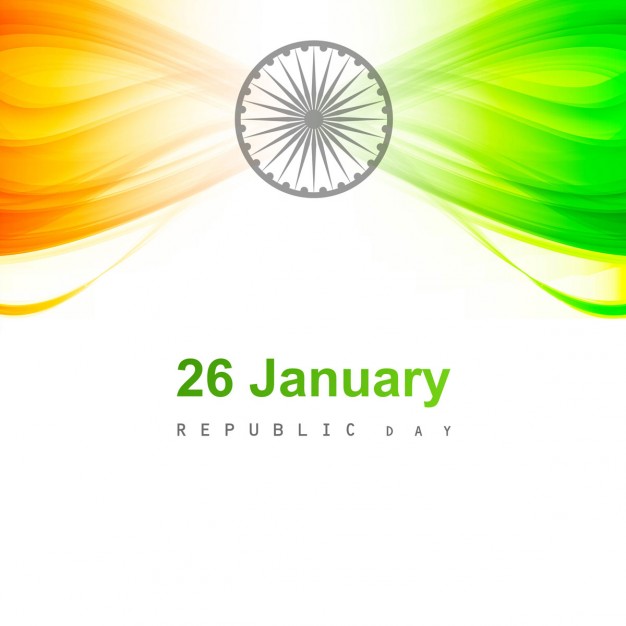 Shiny Indian flag card