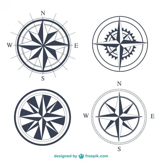 Simple compasses set  Vector | Free Download