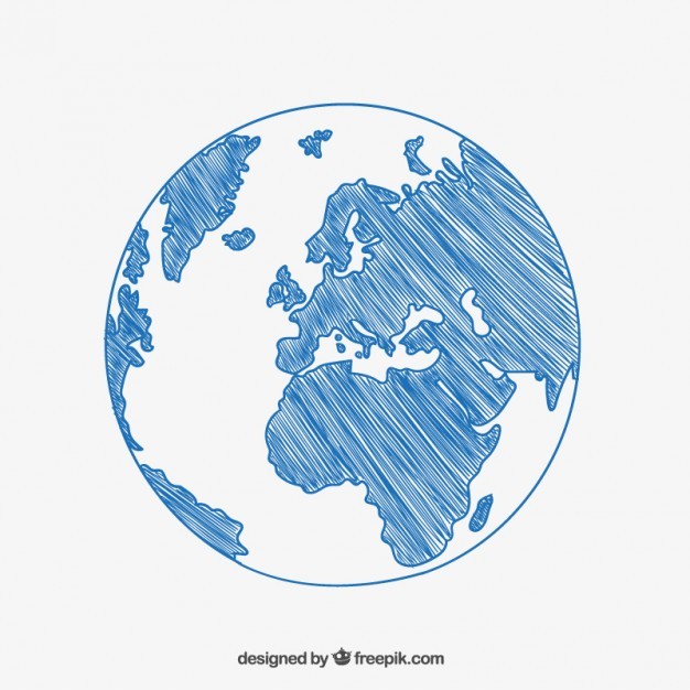 Sketchy globe drawing  Vector | Free Download