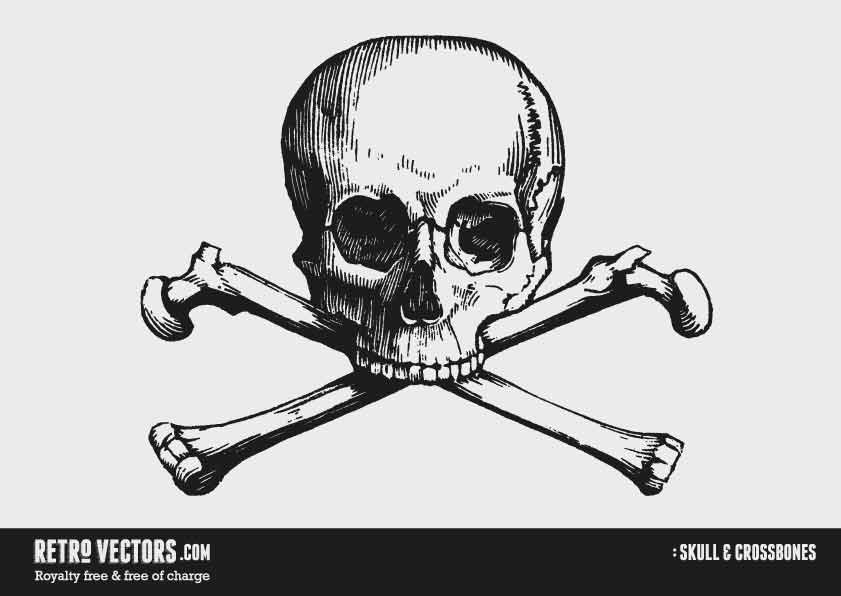 Skull & Cross bones | Free Retro Vectors