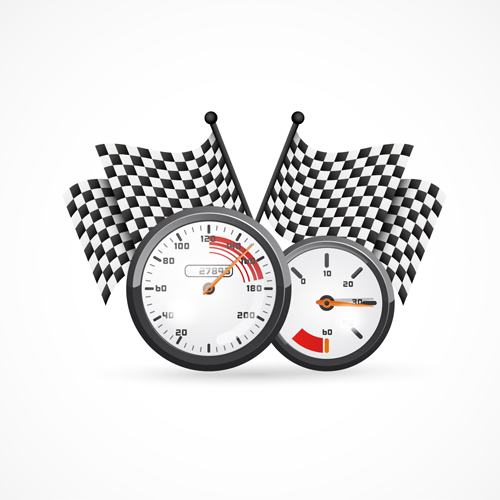 Speedometer design element vector 02