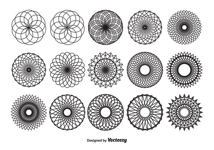 Spirograph Vector Shapes