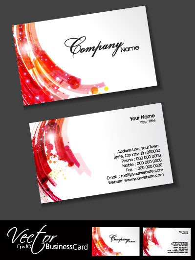 Stylish Creative cards free vector 09