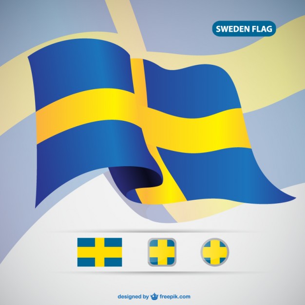 Sweden vector flag