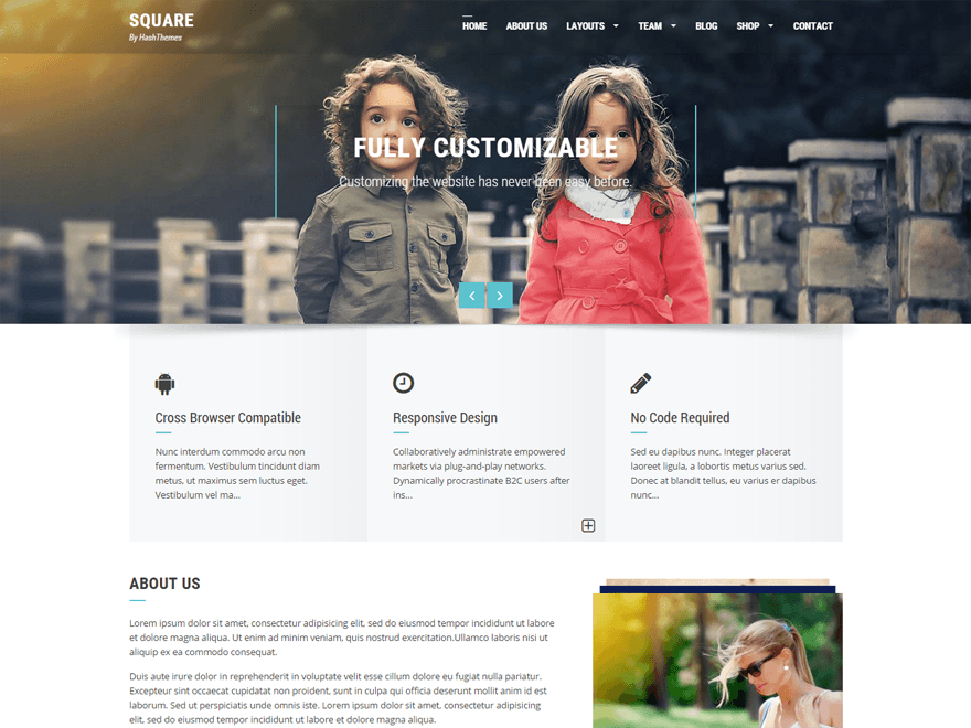 Square Wordpress Themes png