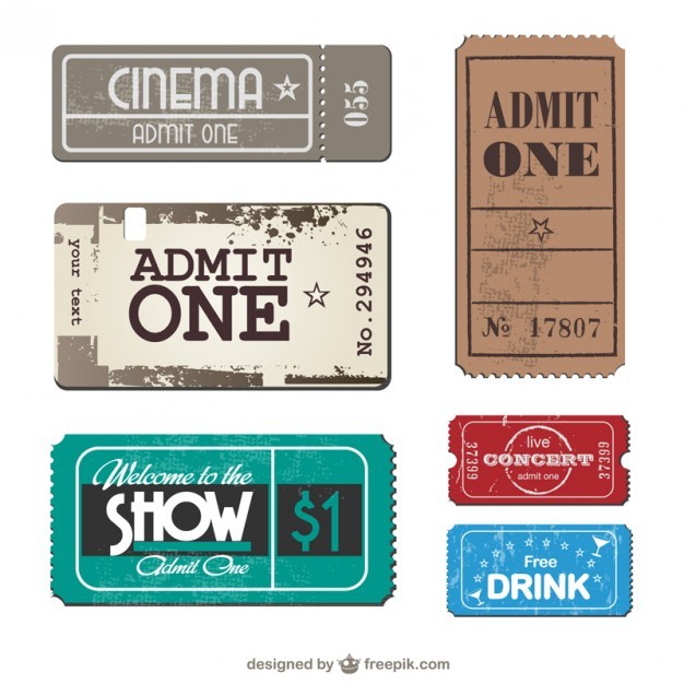 Tickets collection vector set  Vector | Free Download png
