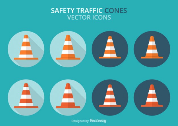 Traffic Orange Cone Labels  Vector | Free Download