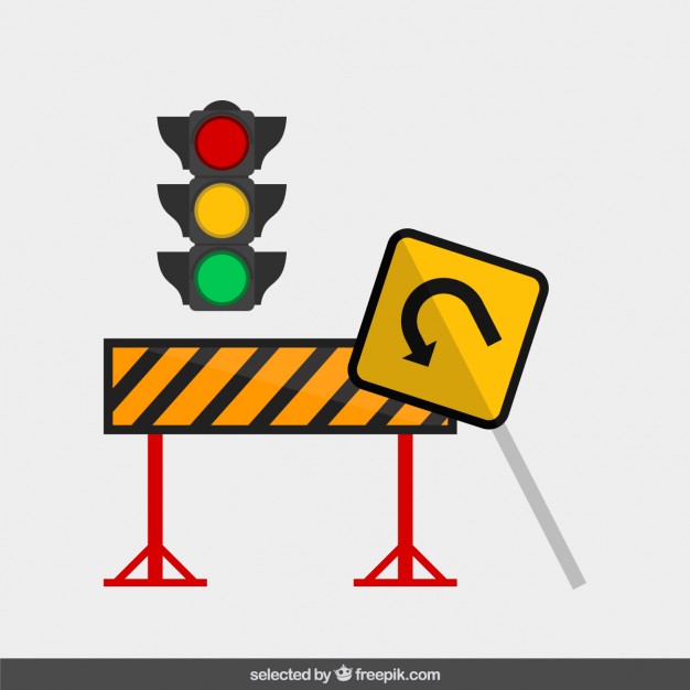 Traffic sign in flat design  Vector | Free Download
