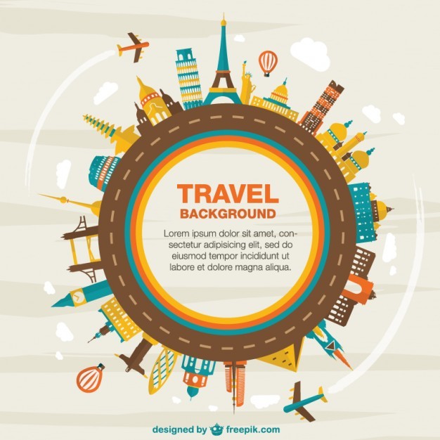 Travel vector background Vector | Free Download