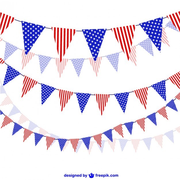 United States celebration garlands vector