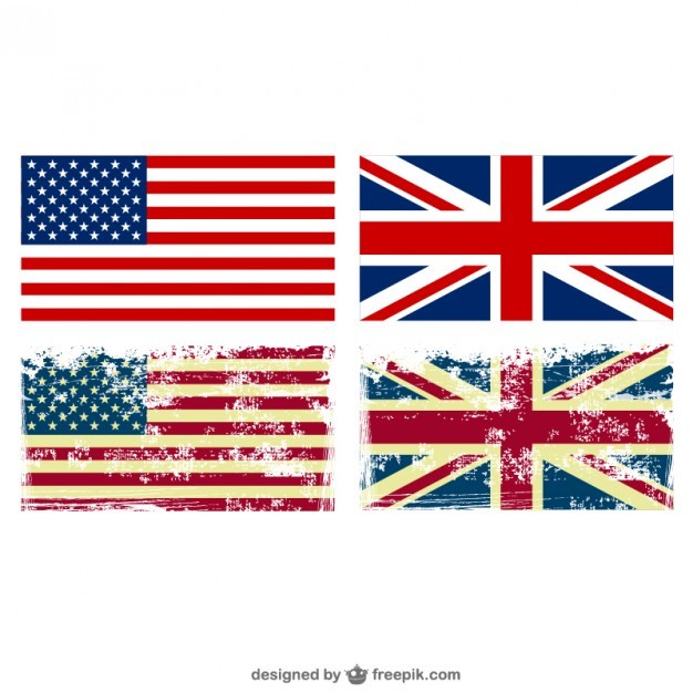 United States Great Birtain flags