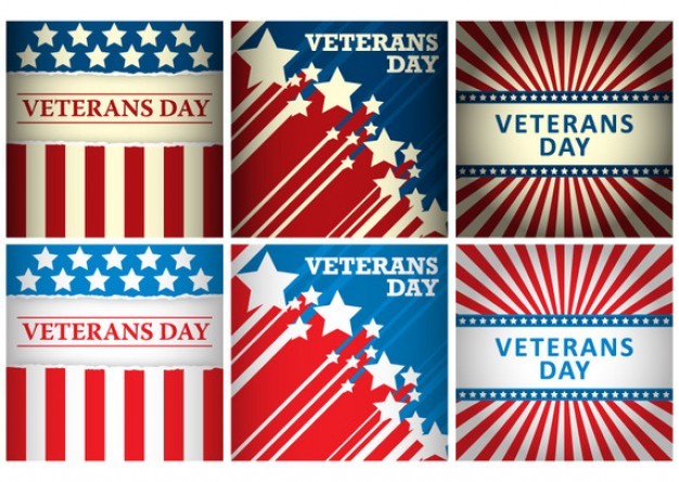 USA flag veterans day labels