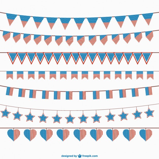 USA garlands vector