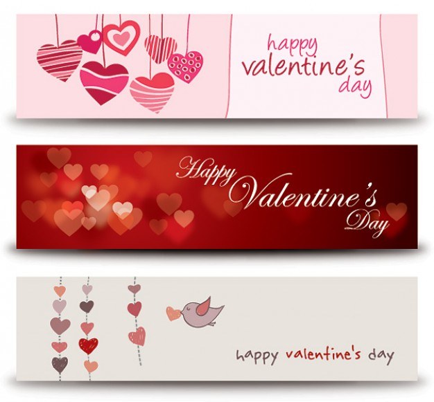 Valentines Banners Vector | Free Download