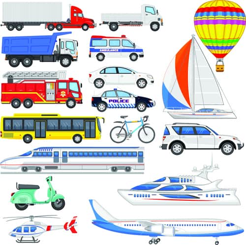 Various transport set vector