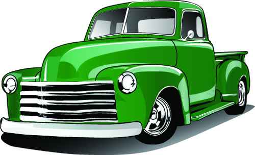 Vector colored car design set 04