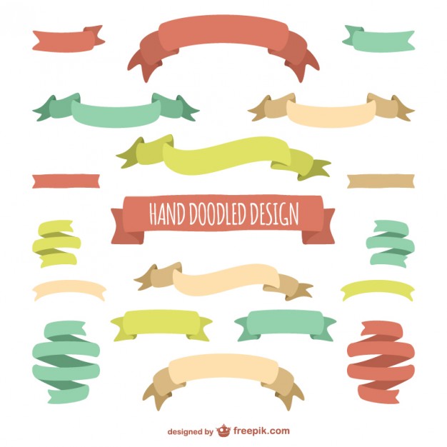 Vector flag ribbons template   Vector | Free Download png