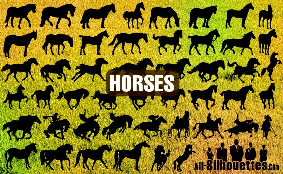 Vector Horses – All-Silhouettes