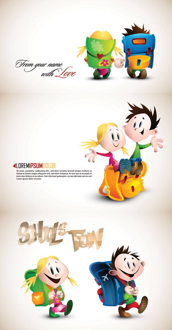 Vector lovely children