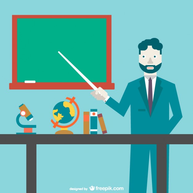 Vector science teacher illustration