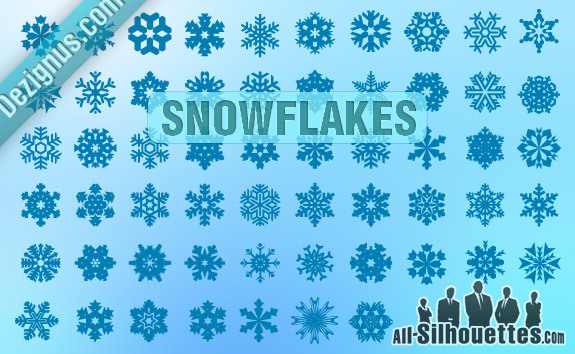 Vector Snowflakes – All-Silhouettes