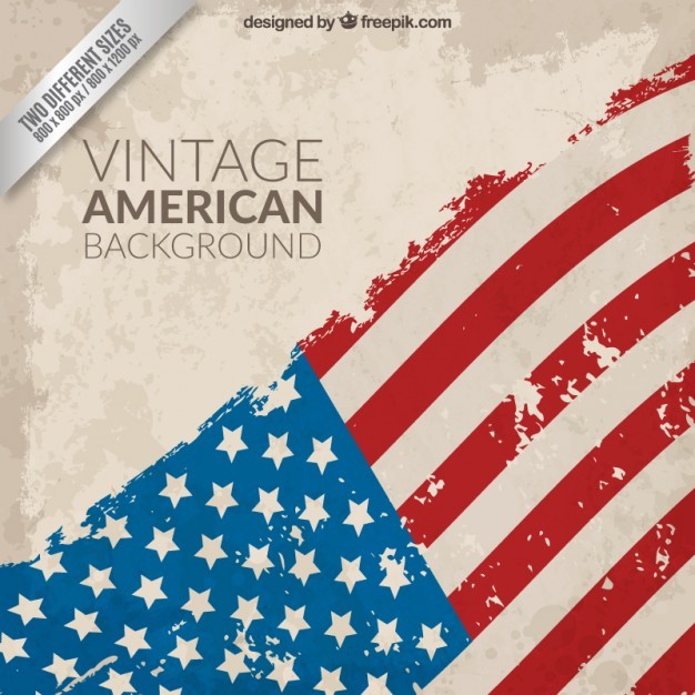 Vintage american flag background