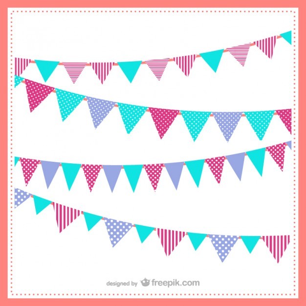 Vintage bunting vector