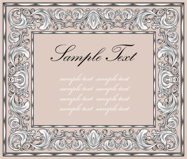 Vintage Decorative pattern Borders elements vector 04