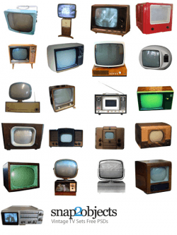 22 Vintage TV Sets Free PSDs