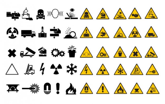 Warning signals collection  Vector | Free Download