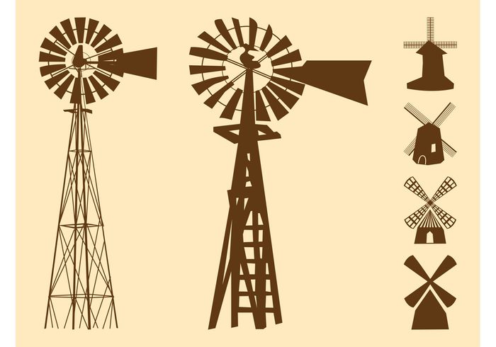 Windmills Silhouettes