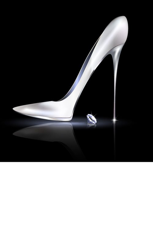 Women high-heeled shoes vector illustration 04