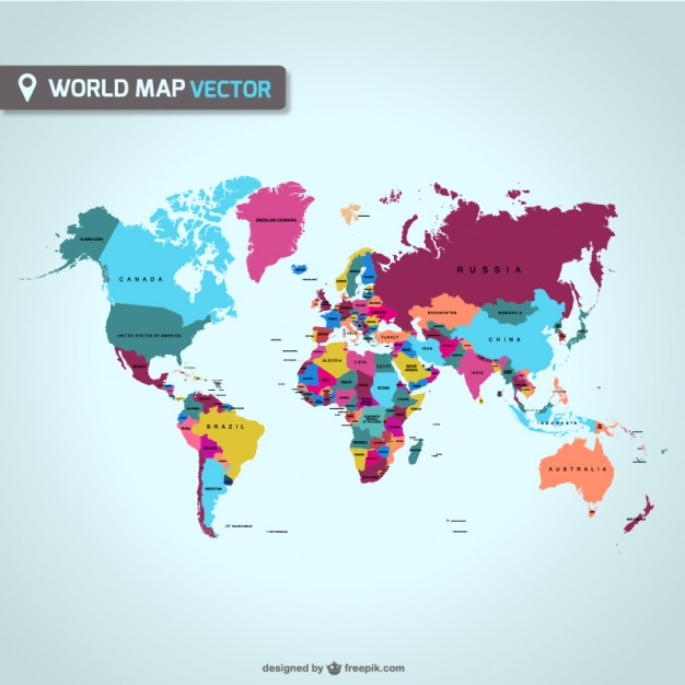 World map vector   Vector | Free Download