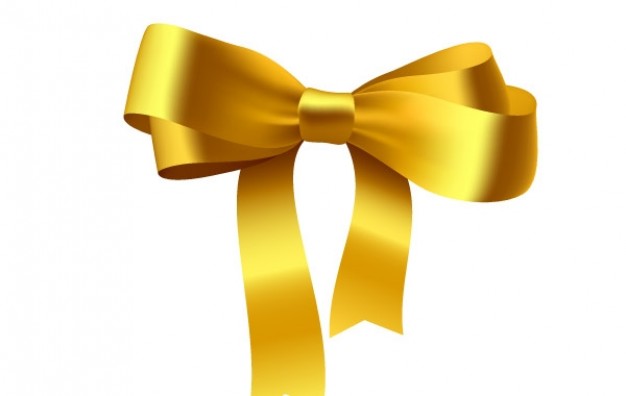 Yellow 3D ribbon