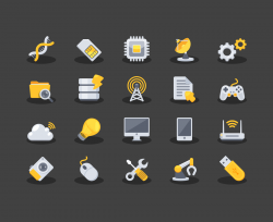 Yellow Techno Icons | IconStore