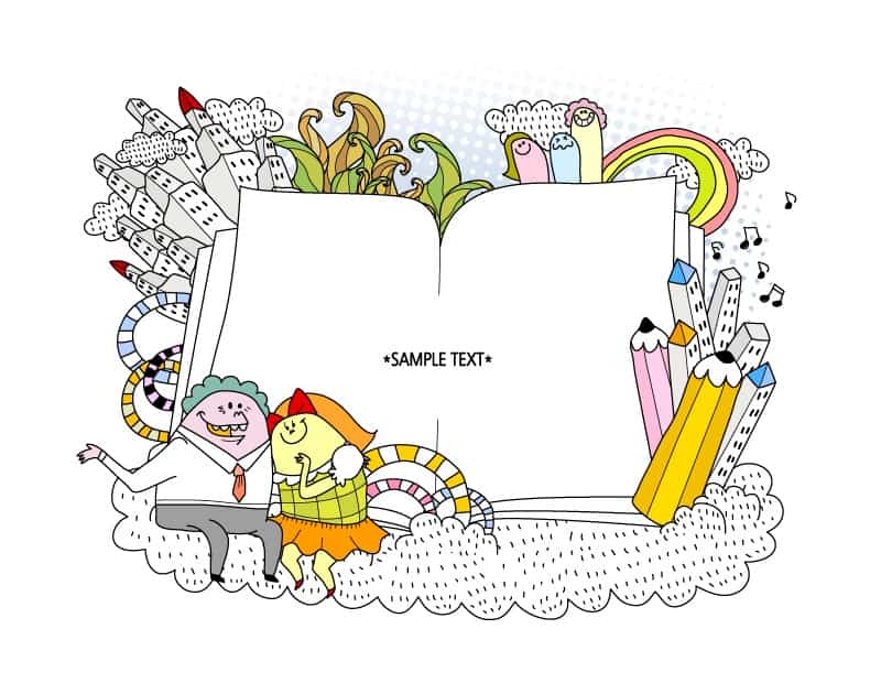 Abstract book illustrator vector material