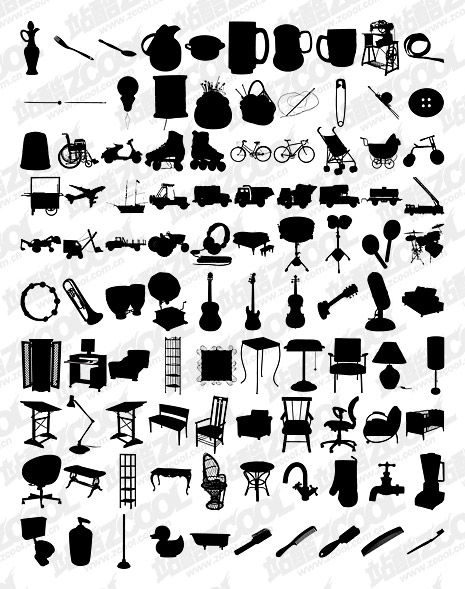 1000 albums of various silhouettes vector material -7