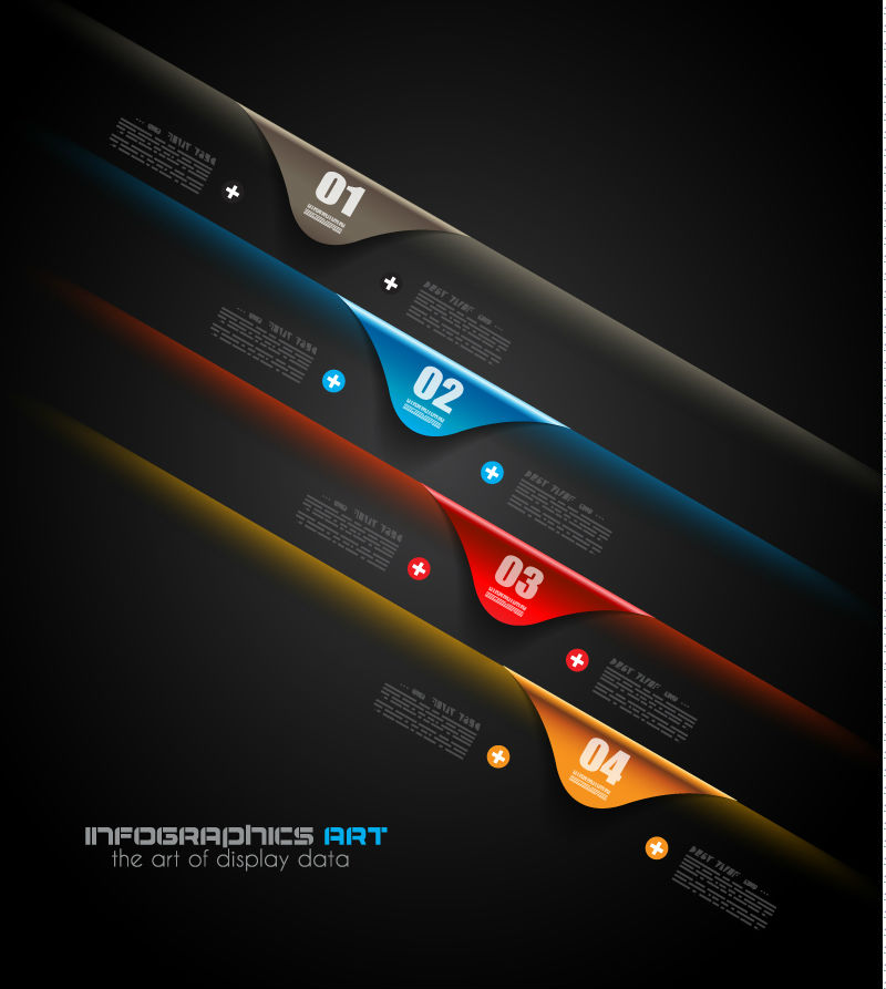 Beautifully label information map vector material